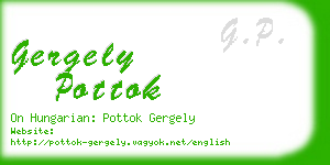 gergely pottok business card